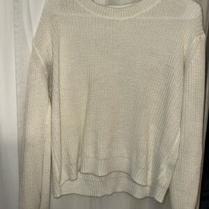 SHEIN Cream Knit Sweatshirt